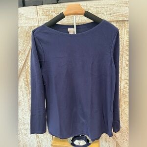 Chico’s Navy Blue Long Sleeve Sweater Size 10/12 (Chico’s 2)